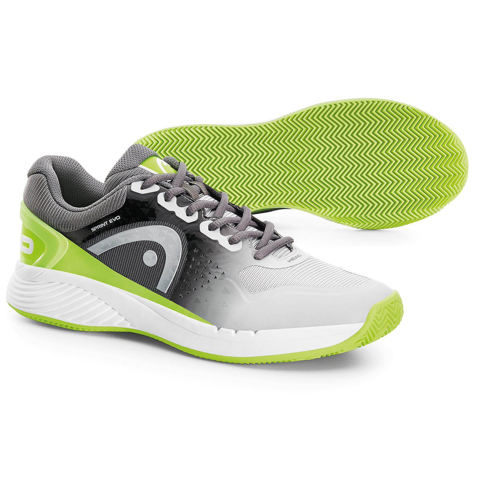 Head Mens Sprint Evo Clay Court Tennis Shoes White/Green